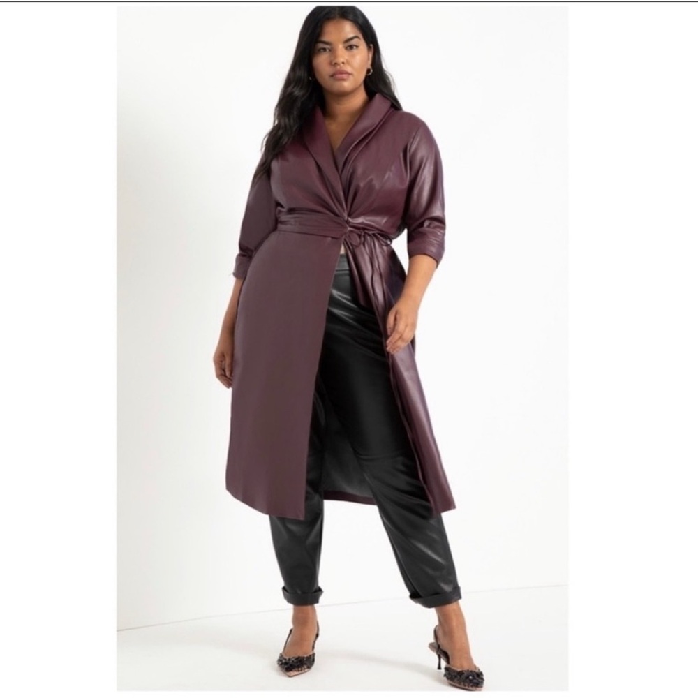 Eloquii Deep Burgundy Trench Coat/Dress
